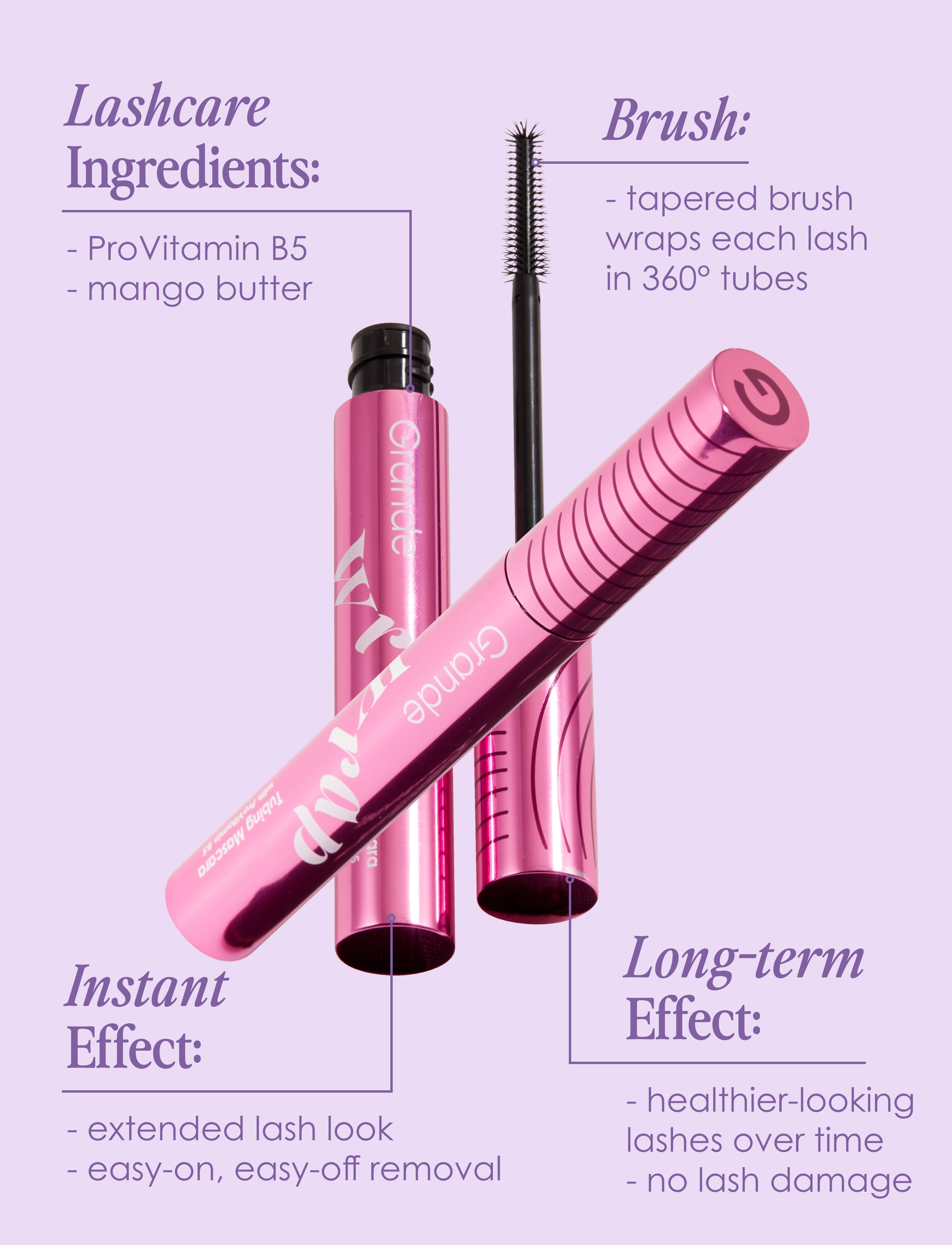 GrandeWRAP Tubing Mascara & Smudge Free Lash Enhancer – Grande